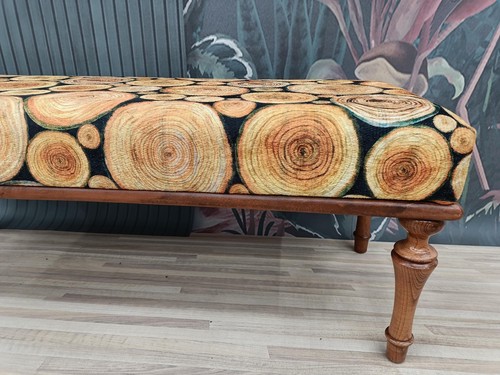 Wood pattern bench handmade - wood,